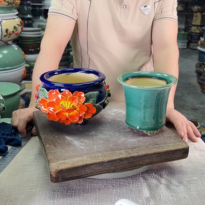 泳坤堂石湾花盆陶瓷