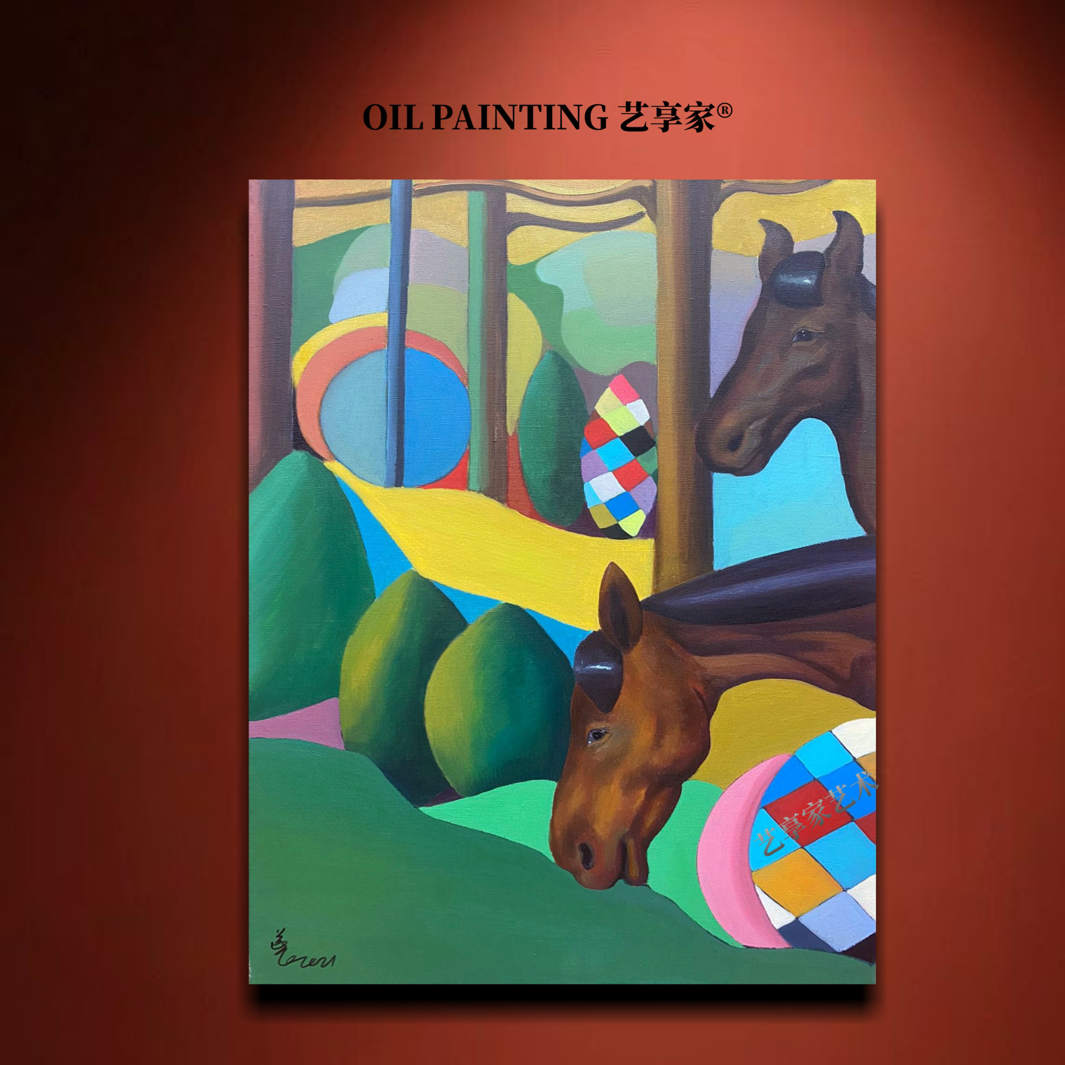 《亲密关系》60x80cm 当代艺术 潮流艺术 油画