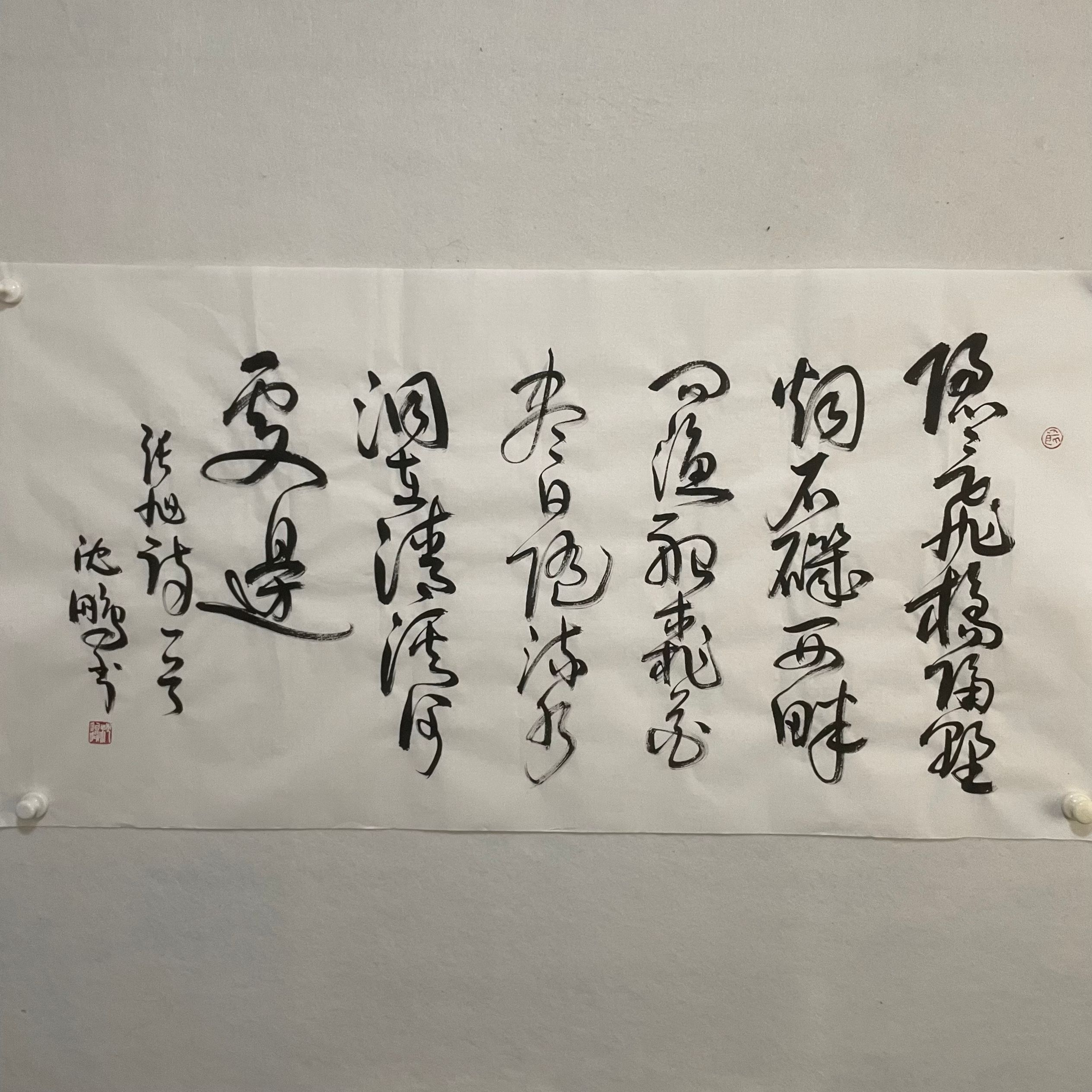 5192 沈鹏 书法 纸本水墨画心  136×68