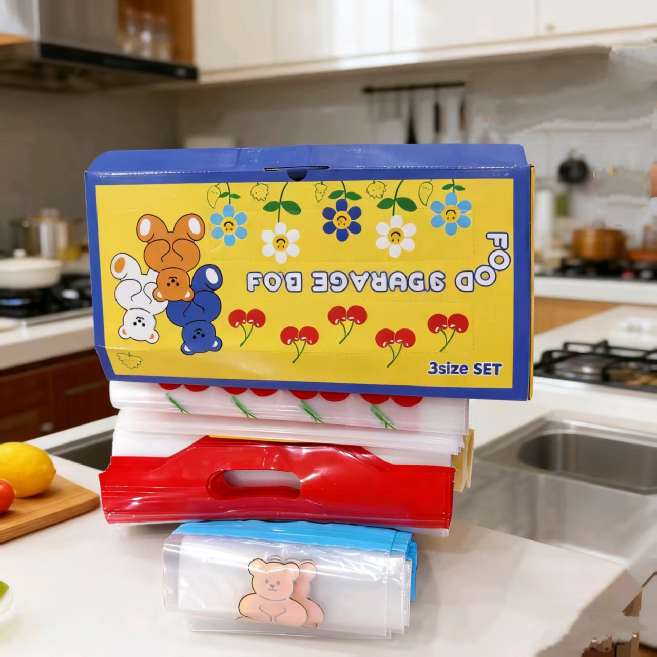 卡通保鲜袋密封袋家用装零食