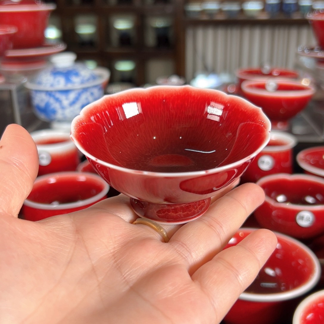 杯子景德镇原矿郎红杯