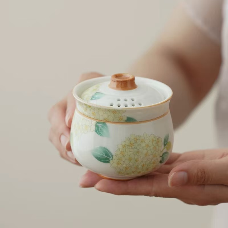 克克茶具 绣球花贴心泡随手泡旅行茶具-6047