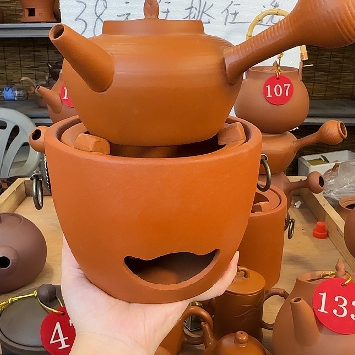 朱泥元宝炉➕127章叶壶600毫升左右一套