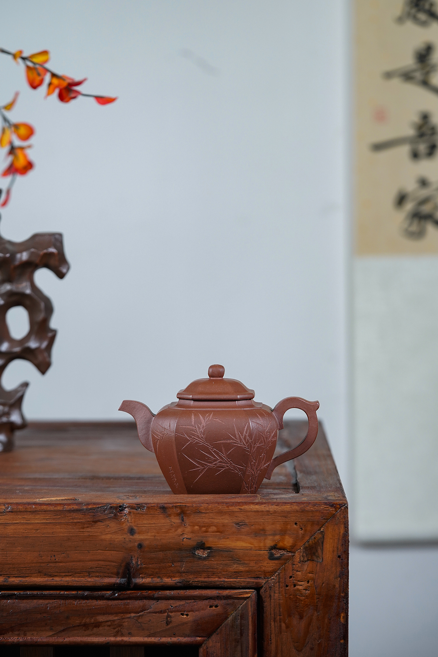 【禅砂居】六方宫灯壶_230cc_底槽清_半手工手制_宜兴原矿手工茶壶