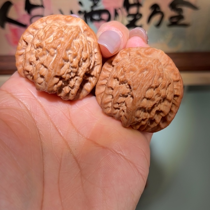 吊坠文玩核桃白狮子