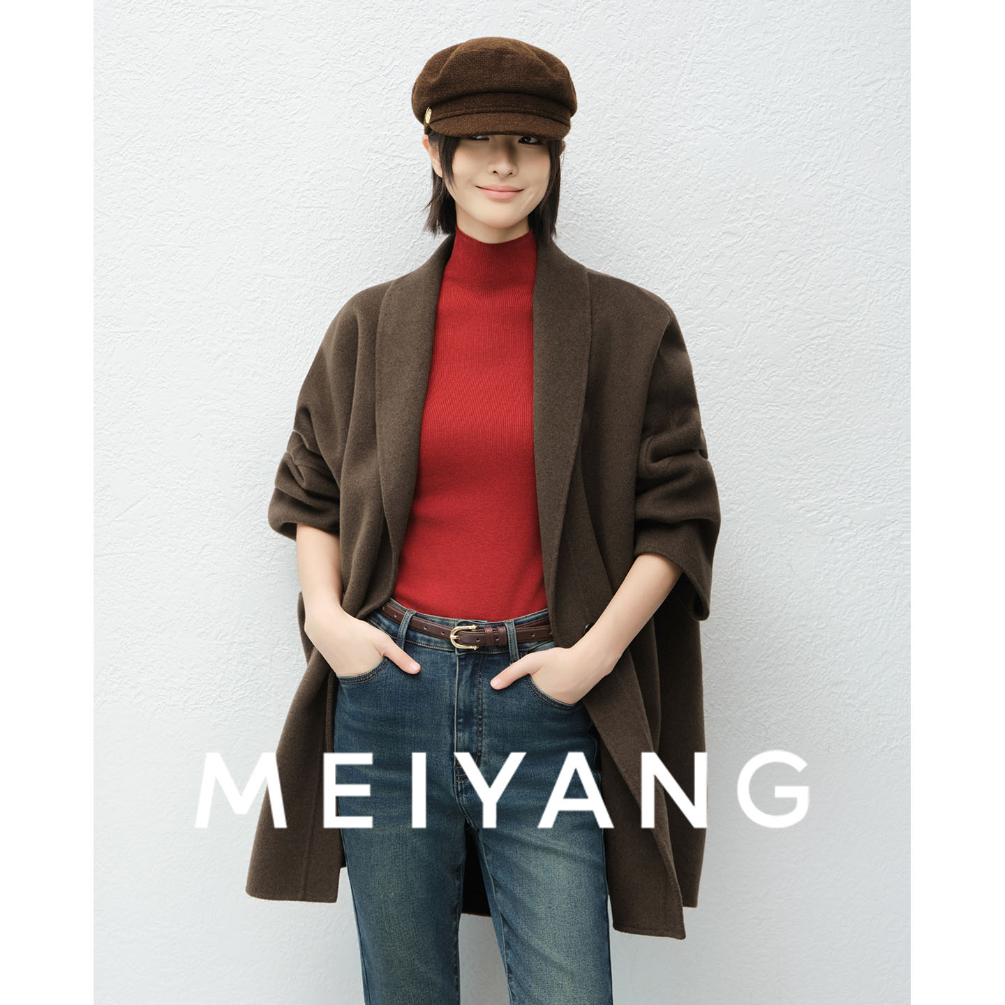 美洋MEIYANG狄安娜二号羊毛大衣【商场同款】一手长外套