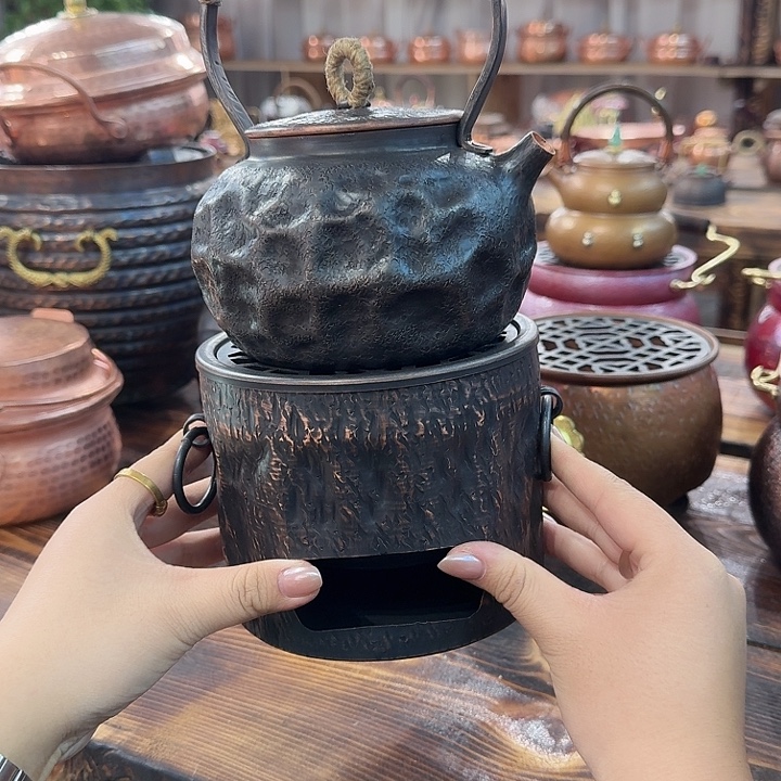 于***辉紫铜手工制作两件套
