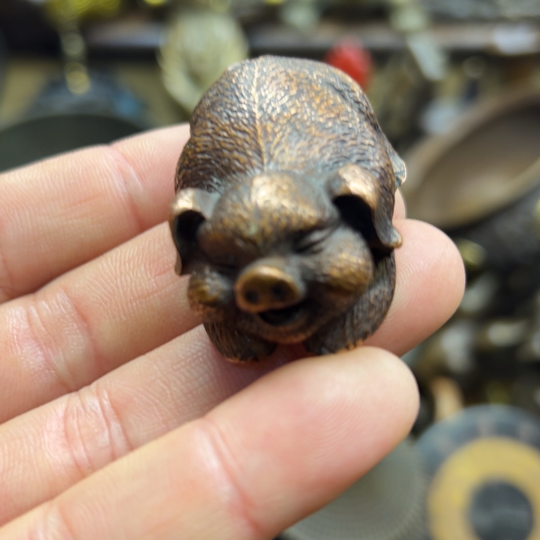 铜摆件欢迎欢迎你