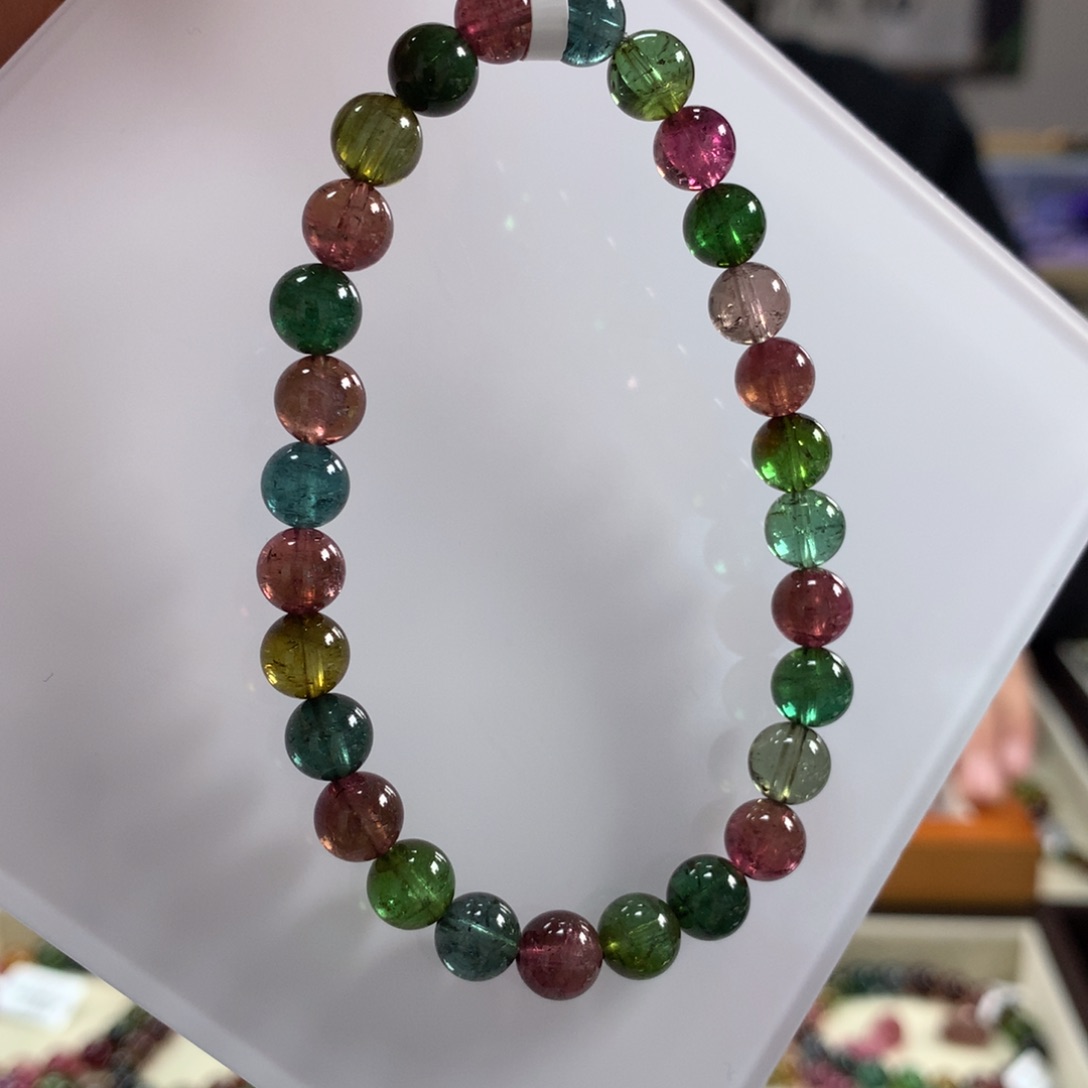 碧玺手链未镶嵌6.9毫米左右