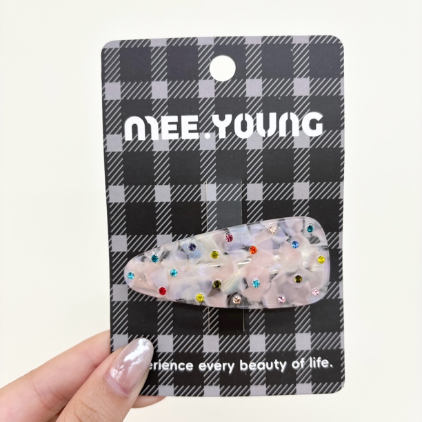 L566新款重工弹簧夹后脑勺盘发夹优雅复古弹簧夹新款大号马尾夹子