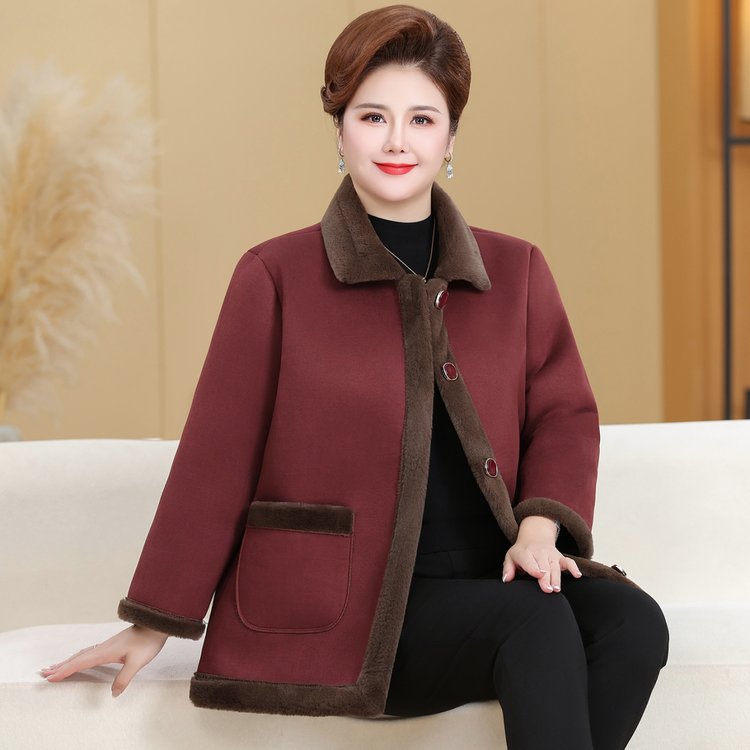 115-245斤加大加肥加大码妈妈装气质中老年女装棉衣棉服大码冬季