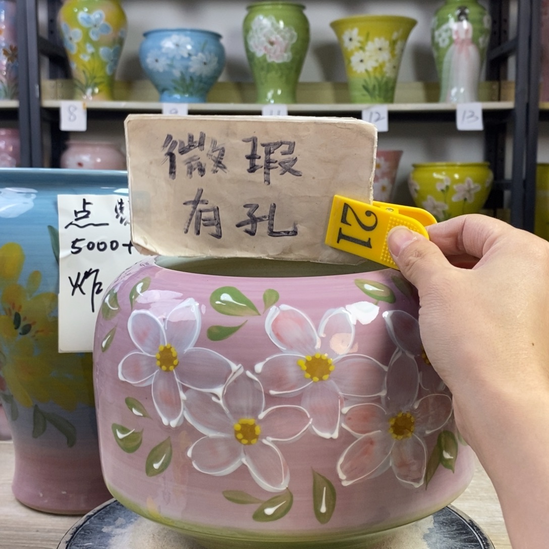 景德镇手工手绘陶瓷花盆