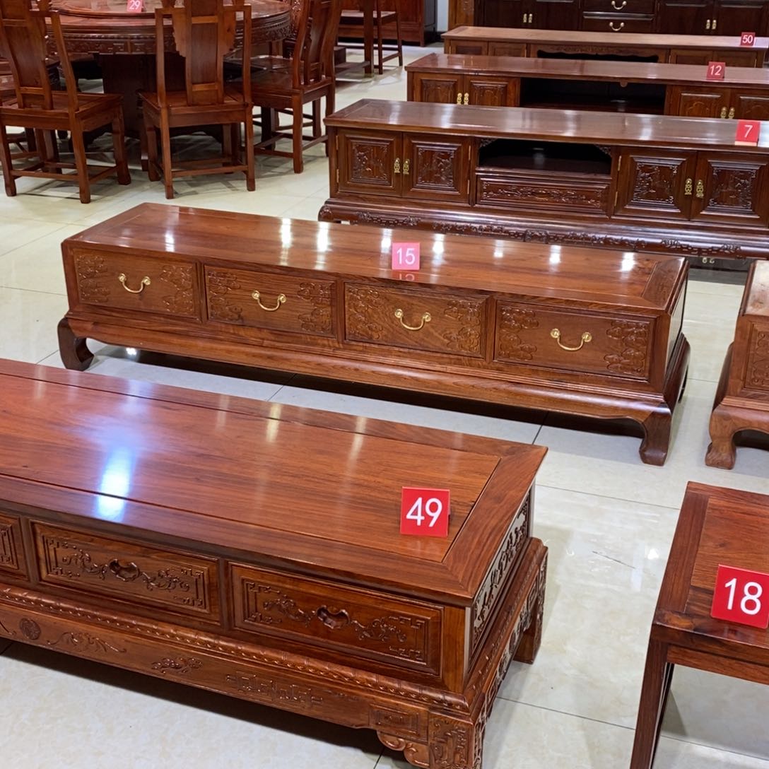 黑酸枝木类书柜夸*缅花电视柜一个