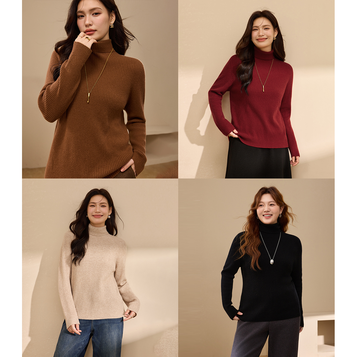 【黑标无缝一体羊毛衫】纤莉秀W大码女装流光风慵懒感毛衣QK4466