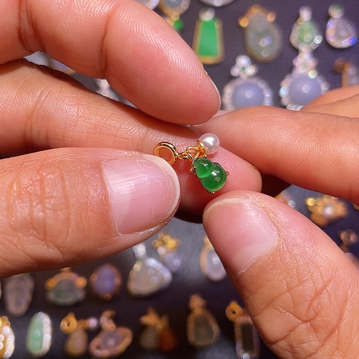 翡翠银S925镶嵌颈饰