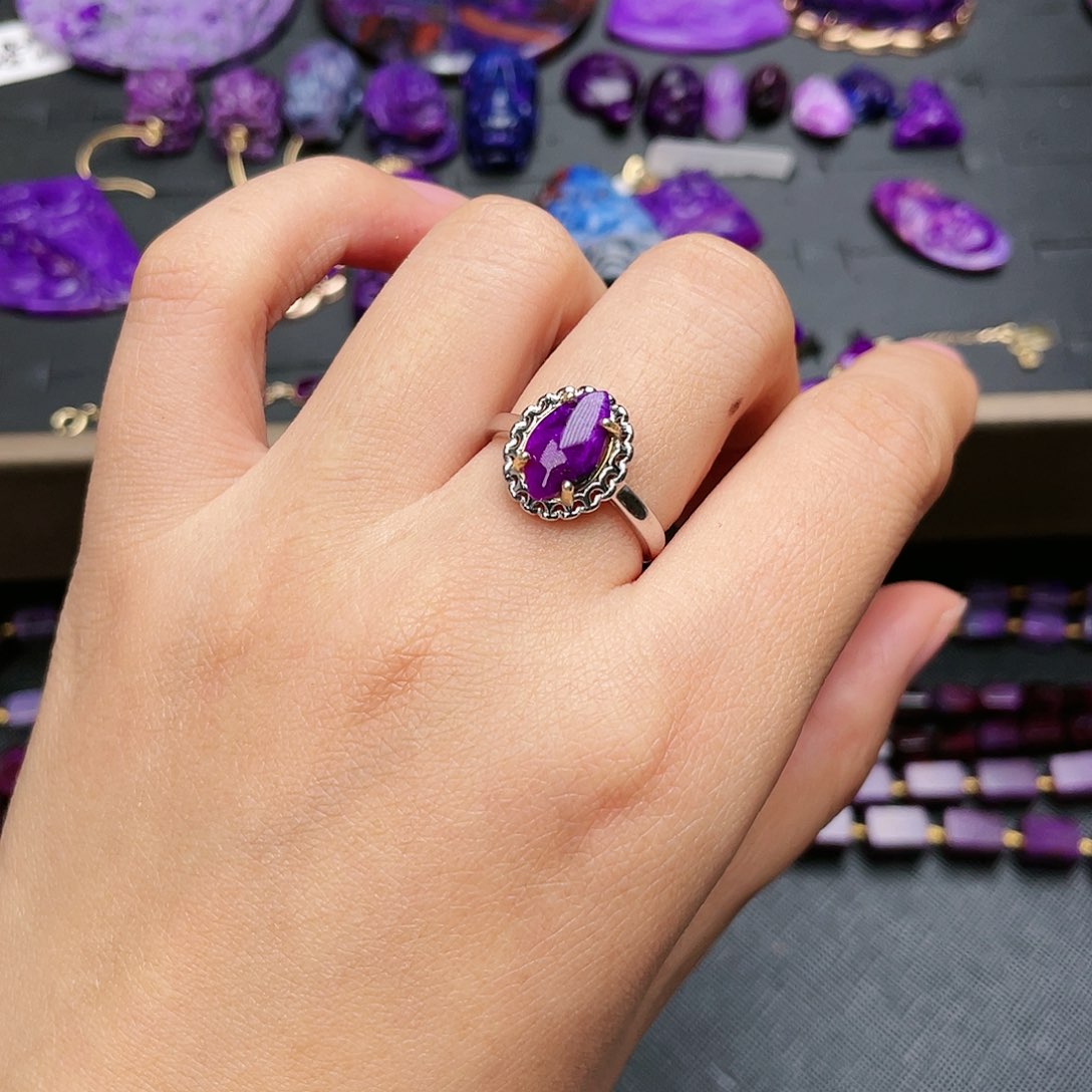 苏纪石（舒俱来）戒指银S925镶嵌