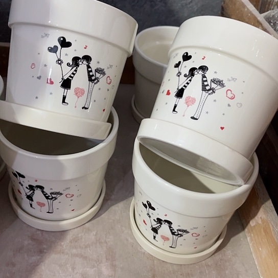 多肉绿植陶瓷花盆9.9包邮，有孔