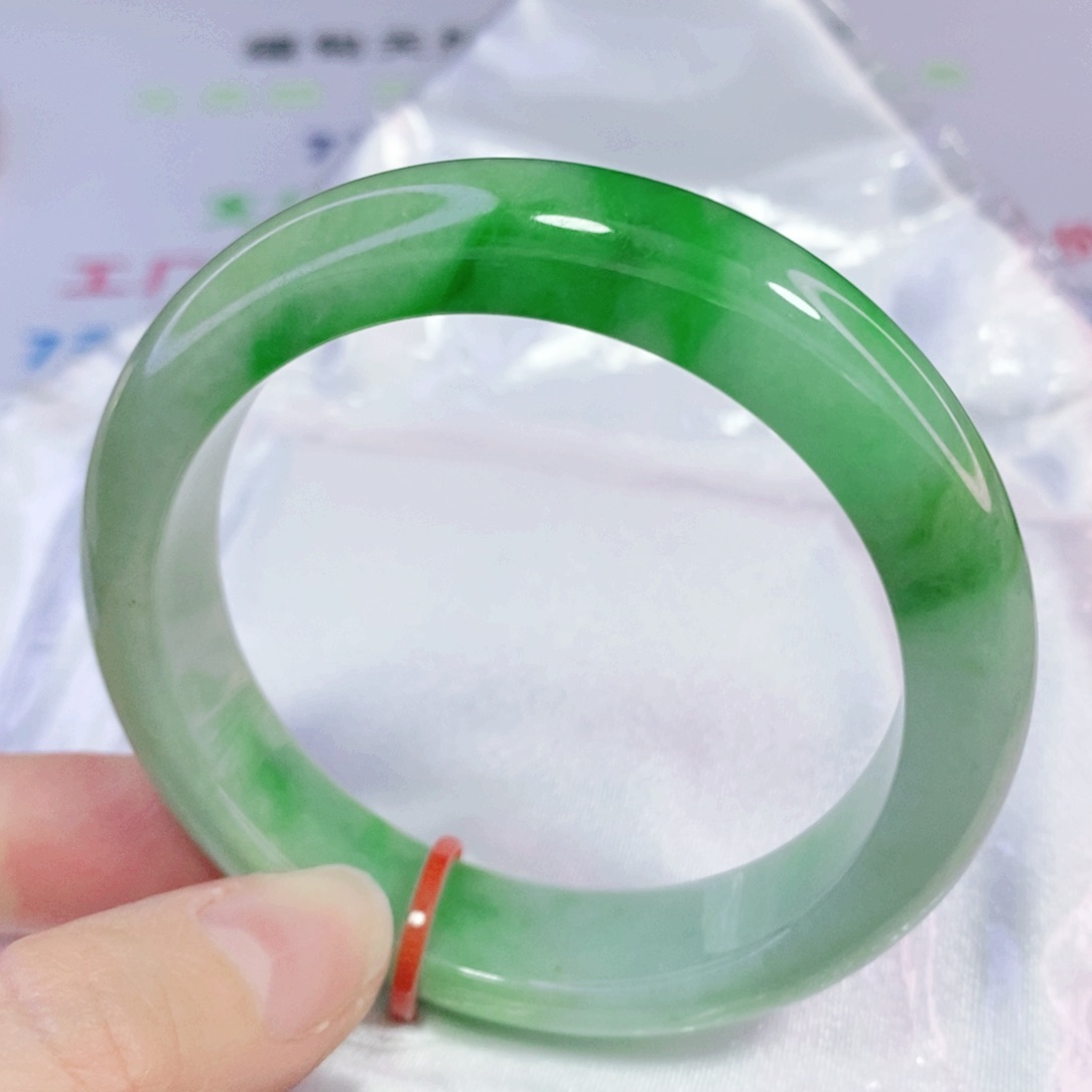 未镶嵌手镯翡翠54.5正圈强推