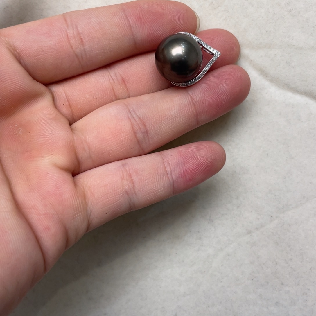 吊坠(不含链)海水珍珠银S925镶嵌