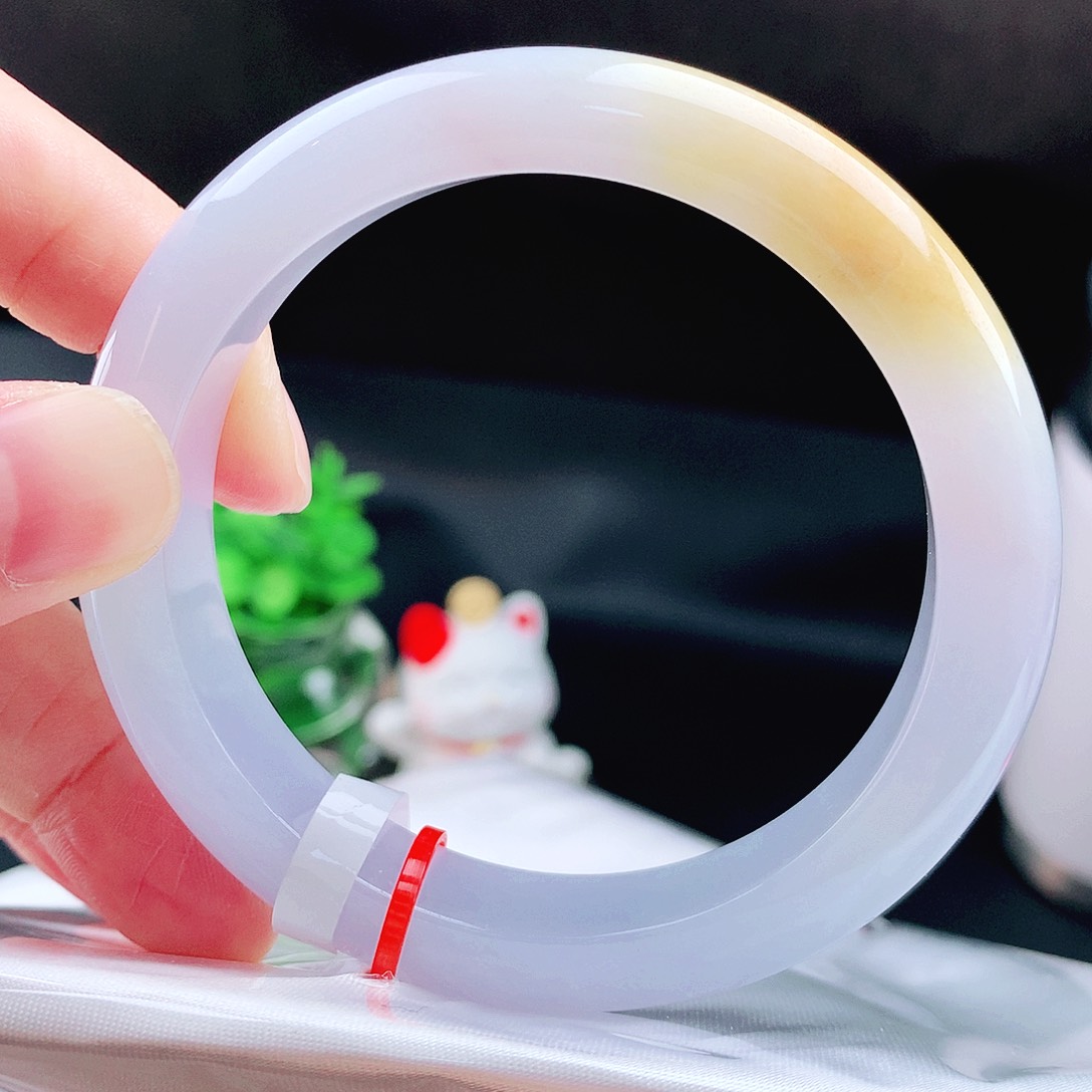 未镶嵌手镯翡翠56冰黄