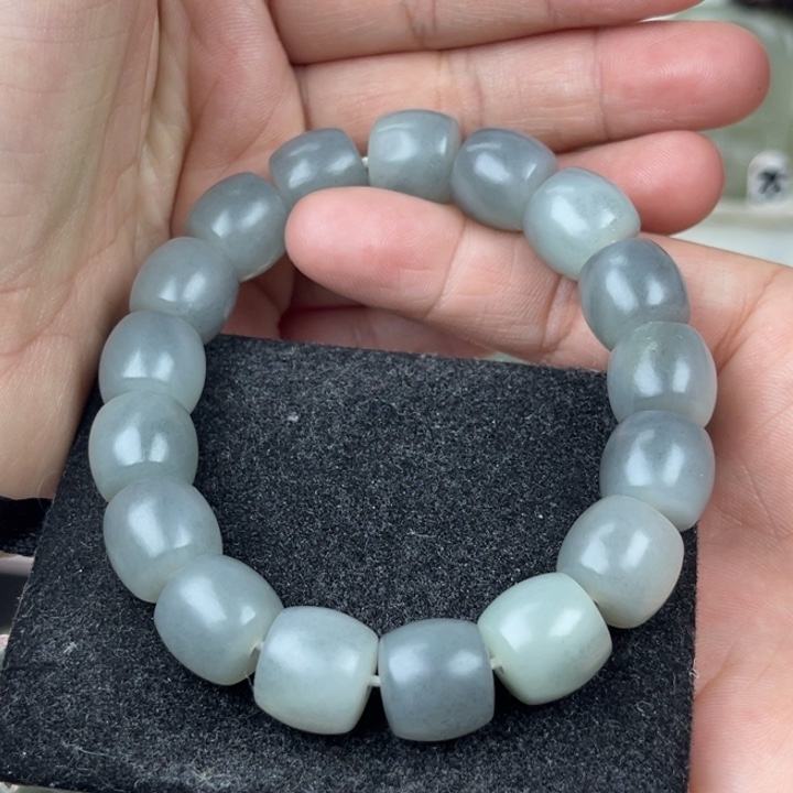 和田玉手串未镶嵌王**白