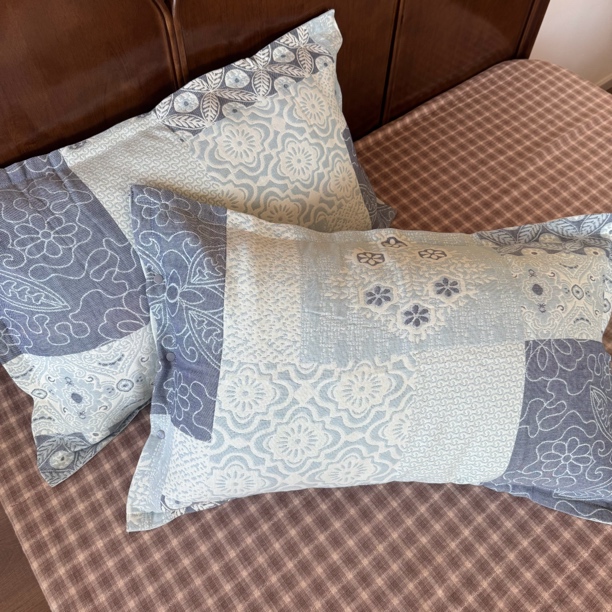 《威廉蓝》纯棉枕套48x74（一对装）