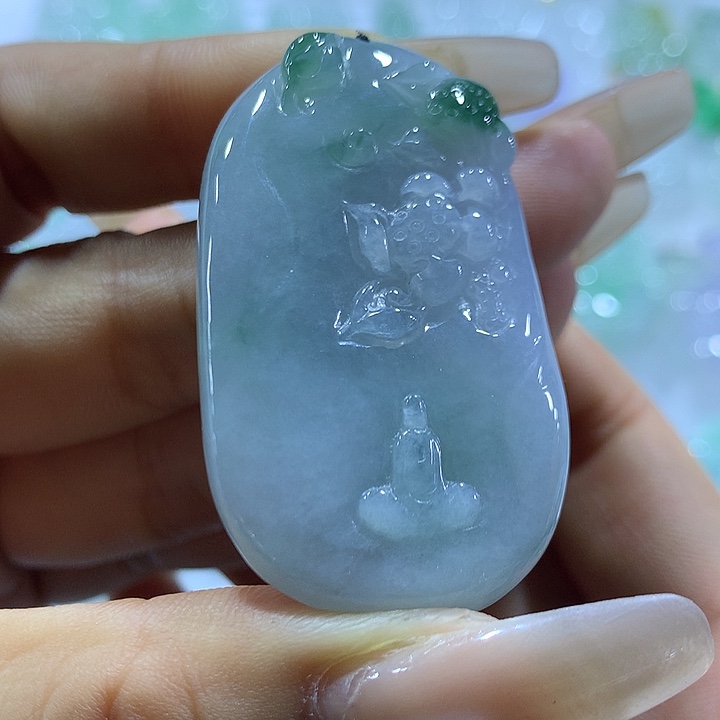 翡翠未镶嵌颈饰天然翡翠A货吊坠