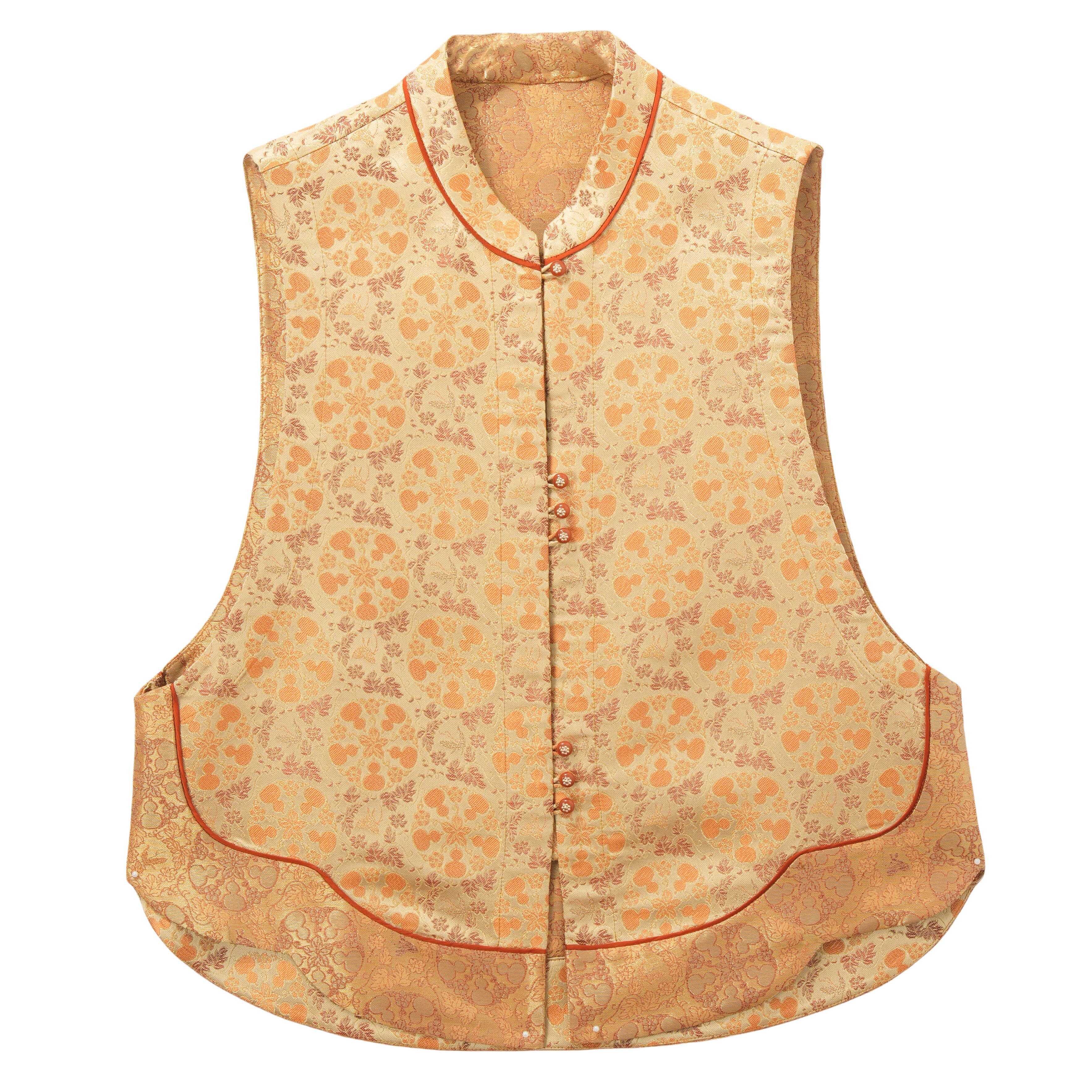 锦安-YZ873001新中式宋锦桑蚕丝中国风复古时尚国风气质马甲女装