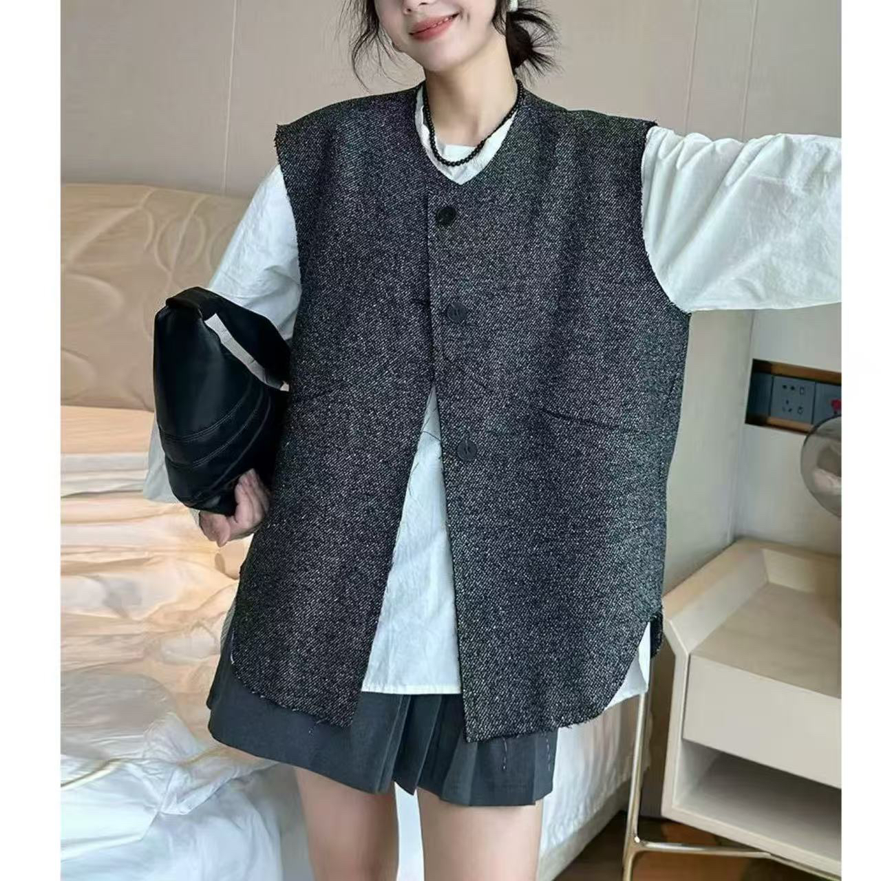 【欧洲站】马甲衬衫套装