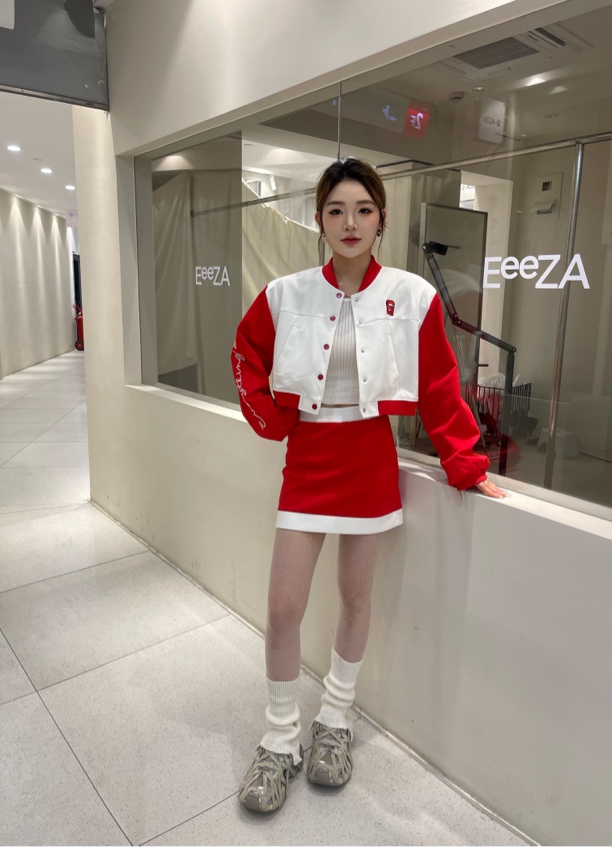 小凤春款 【甜酷风套装】棒球服➕半身裙套装