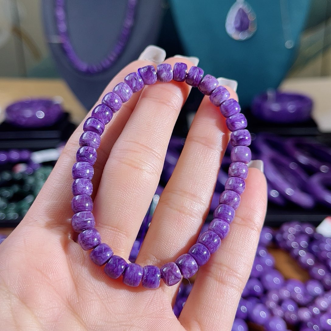 查罗石（紫龙晶）手串6未镶嵌