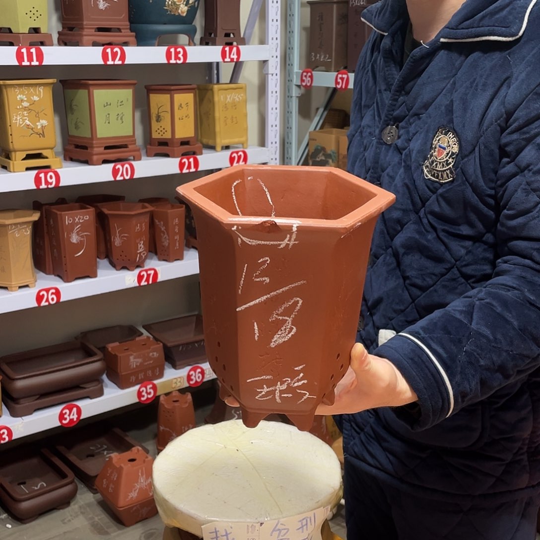 紫砂天心紫砂手工花盆