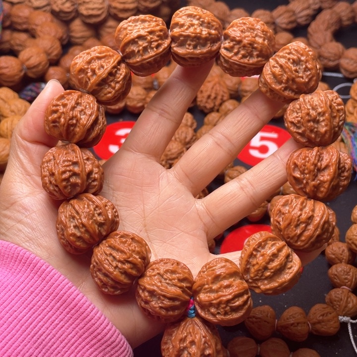 文玩核桃吊坠粗筋火焰八棱