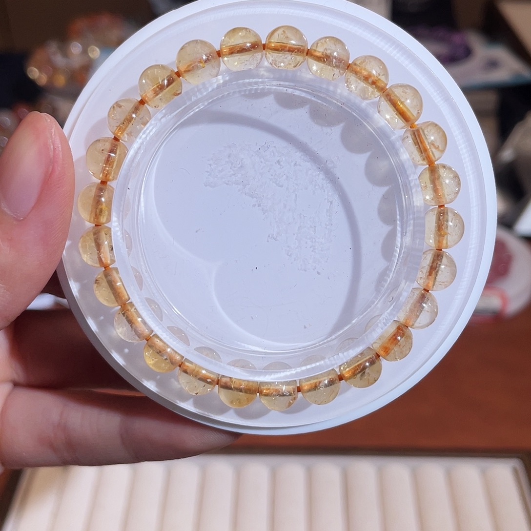 水晶未镶嵌手链黄阿赛7m