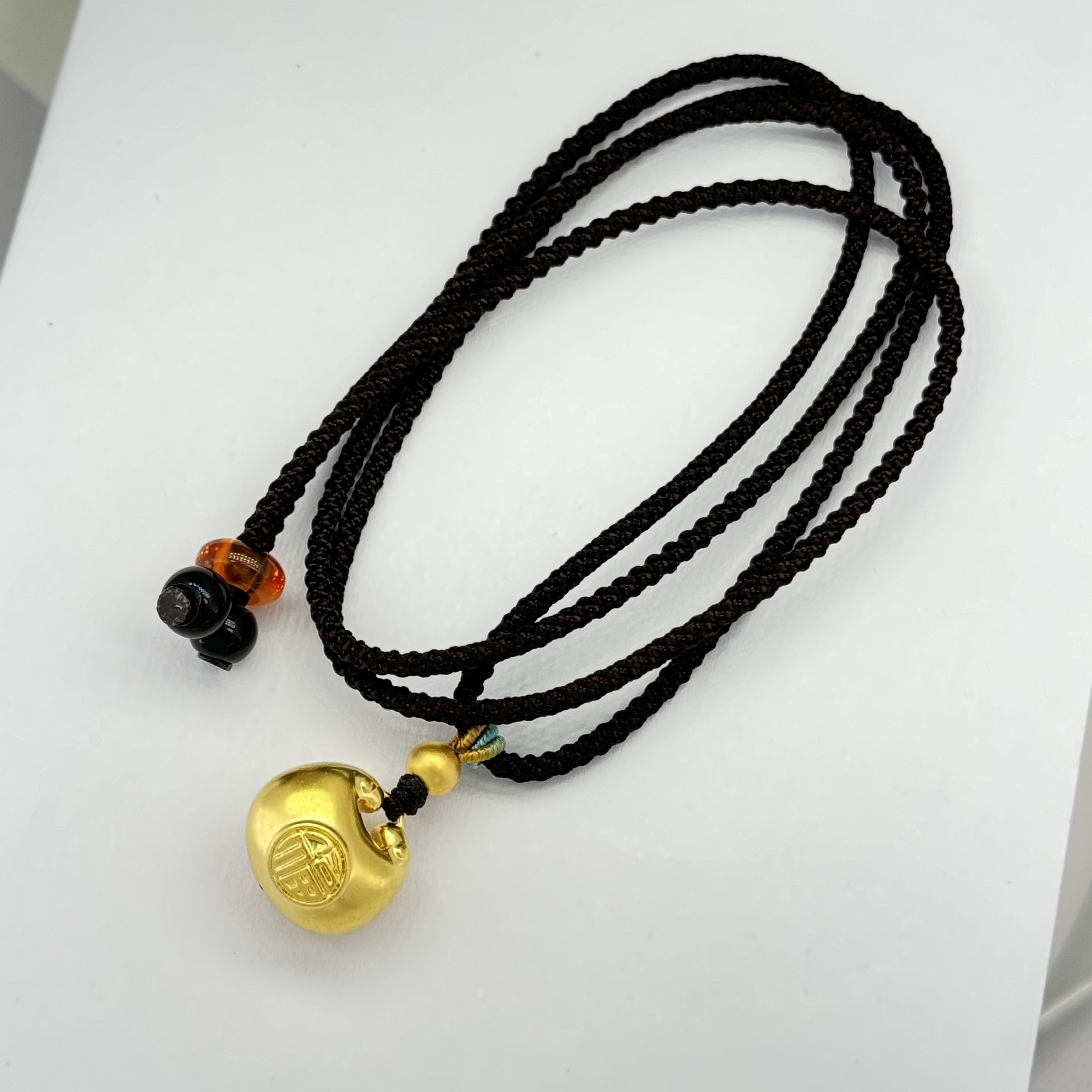 【木木专享】足金999 大号胖福顶珠 (赠编绳） 5058 BP