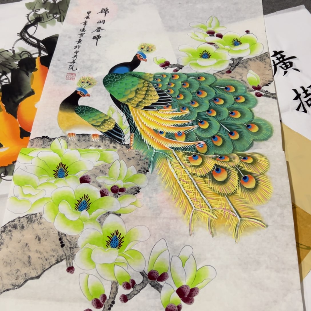 国画国画作品画心一张