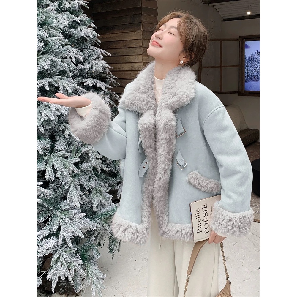 【过款清仓】秋冬时尚气质百搭加厚保暖显瘦长袖冬季韩版外套76808