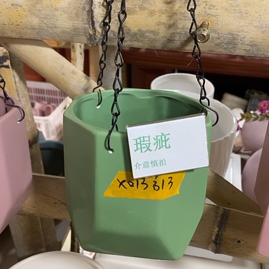 紫砂花盆瑕疵花盆有孔