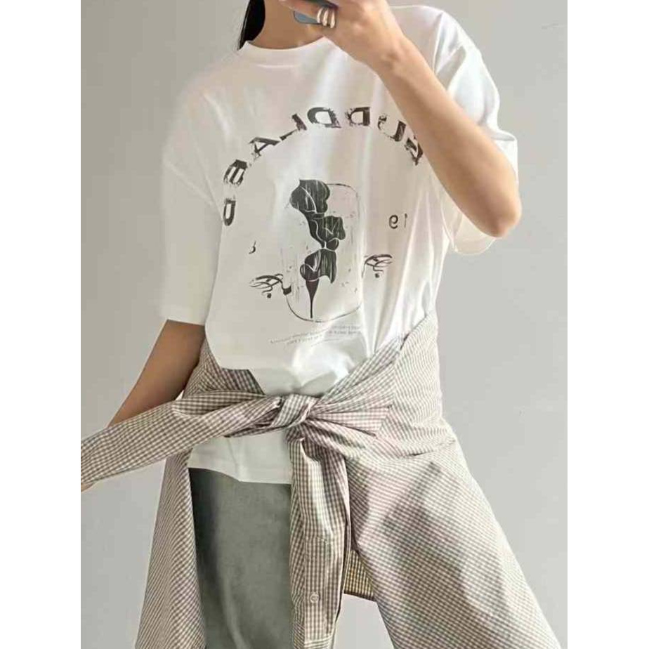 GUDDLABB“马蹄莲女孩”印花T恤LAB042A49W