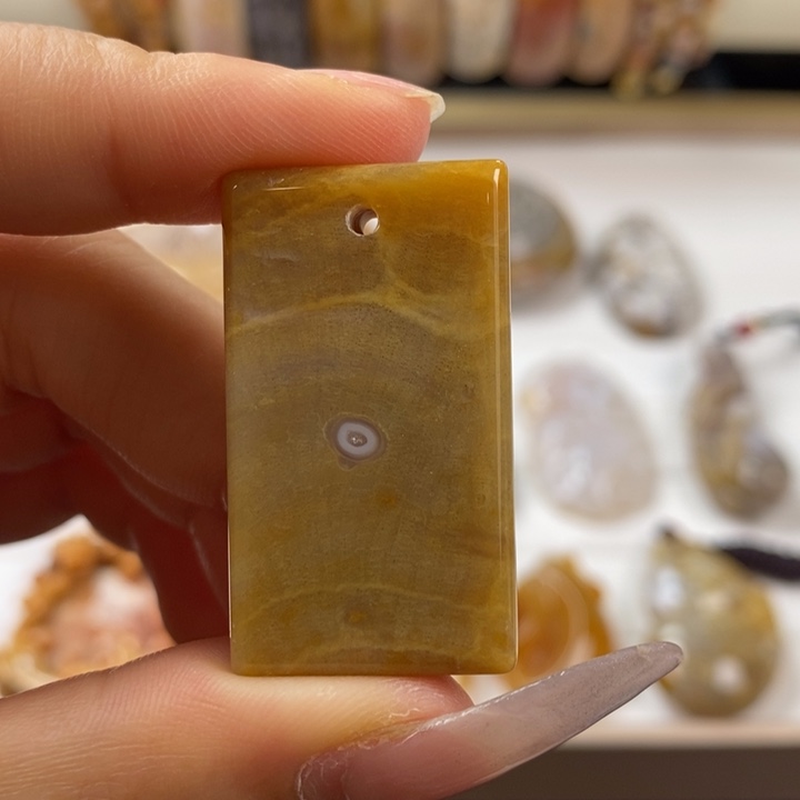 硅化玉吊坠(不含链)未镶嵌8号链接