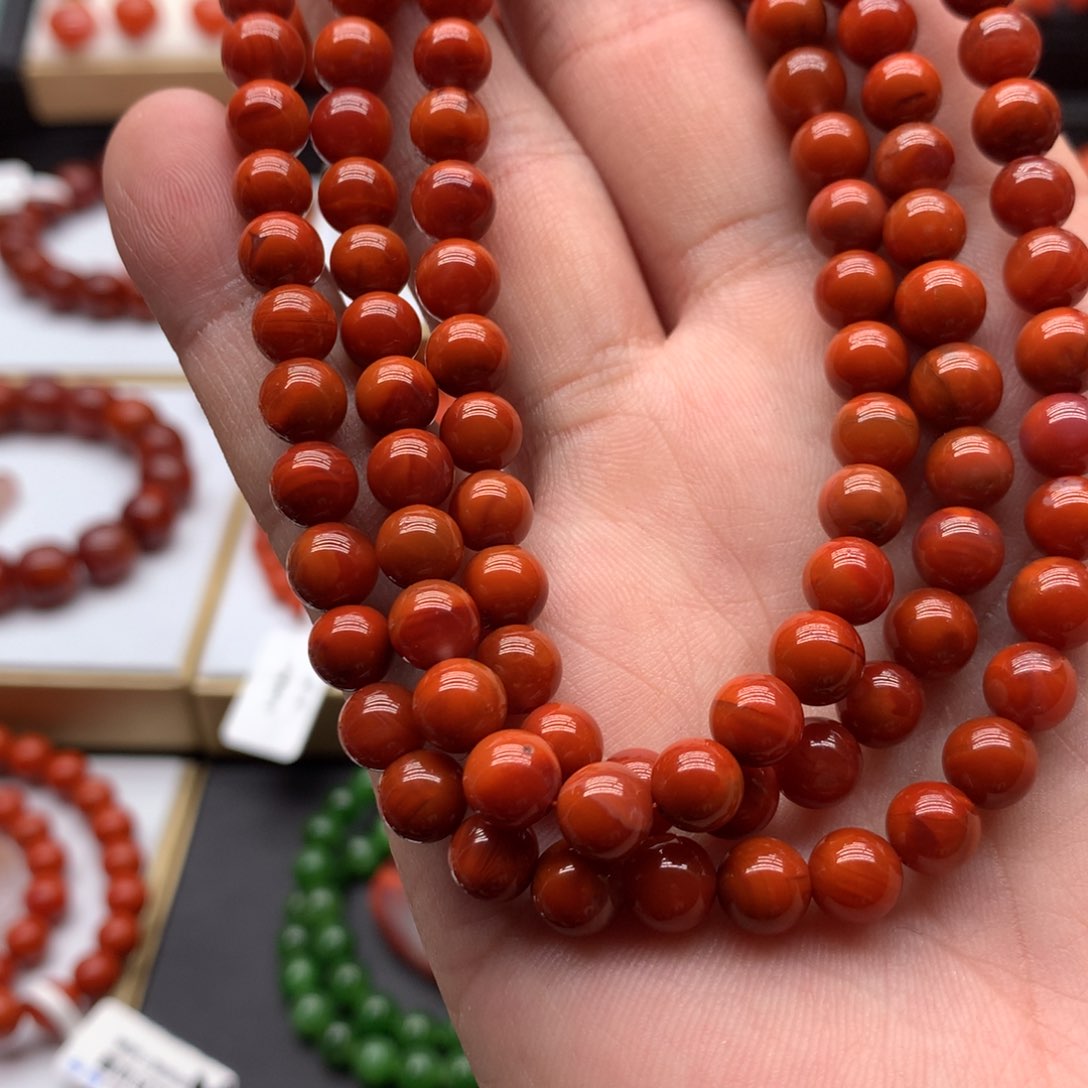南红玛瑙手链，多样性发货一个未镶嵌静