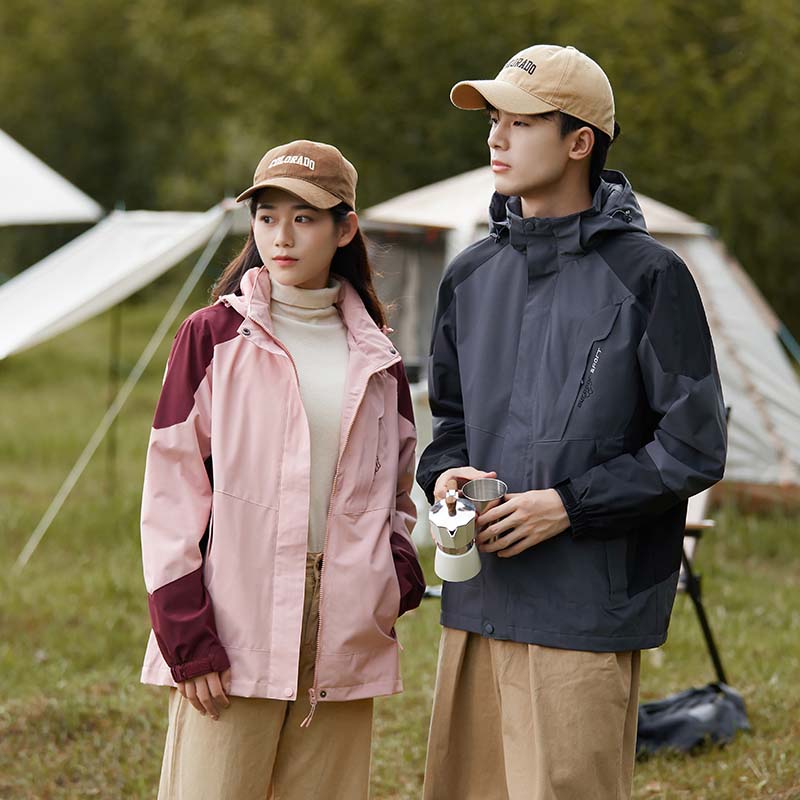 冲锋衣春秋季户外春秋单冲骑行登山服男士防风防水情侣夹克外套女