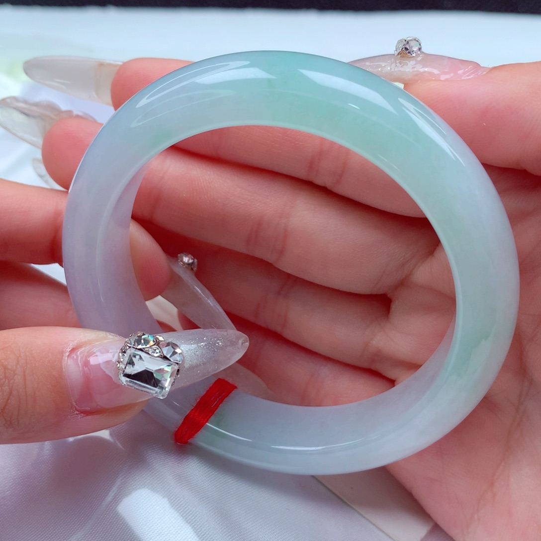 翡翠手镯未镶嵌天然缅甸翡翠A货手镯  74号