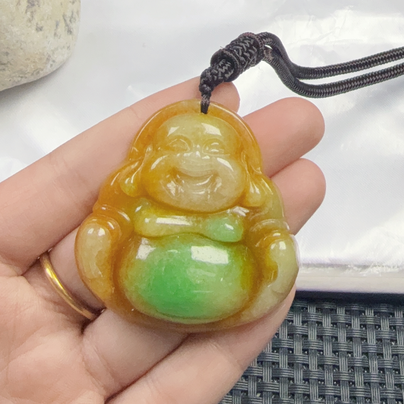 【聚宝严选】D266黄绿佛公套装吊坠妈妈款精致精美气质百搭hlfg