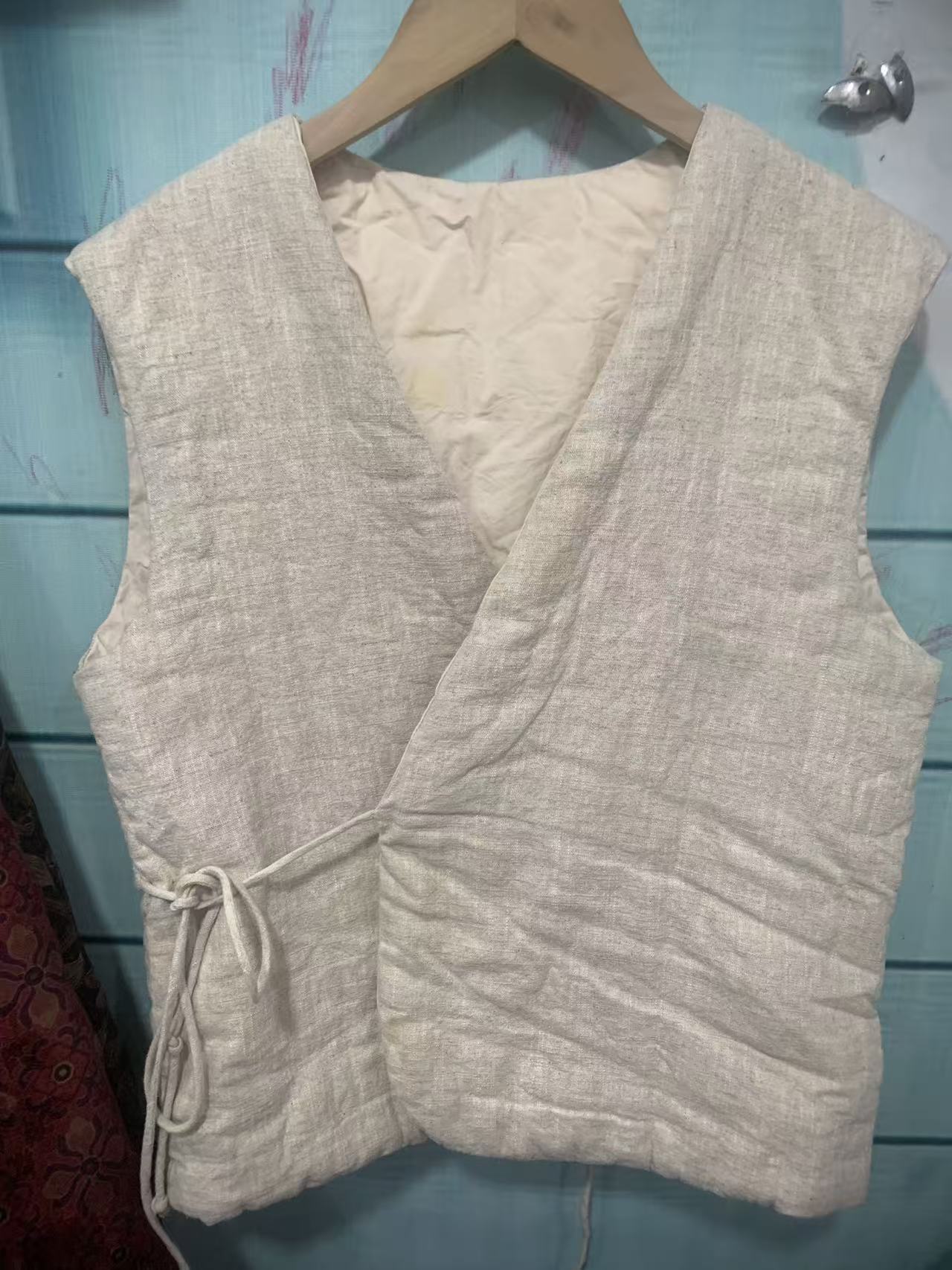 苎麻棉麻纯手工新疆 棉花马甲