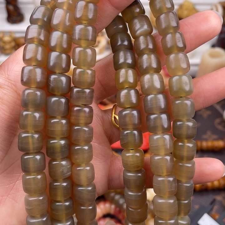驼骨其他老羊角桶珠10/9