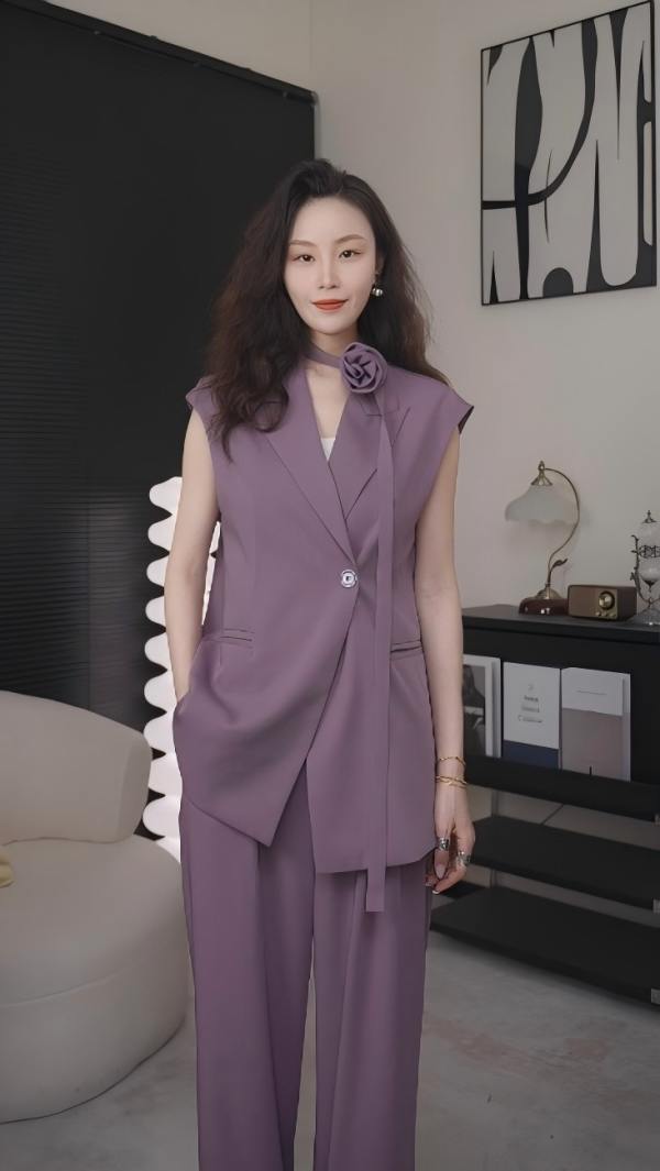 【MMXIN】设计感无袖显瘦女神两件套时尚设计师气质