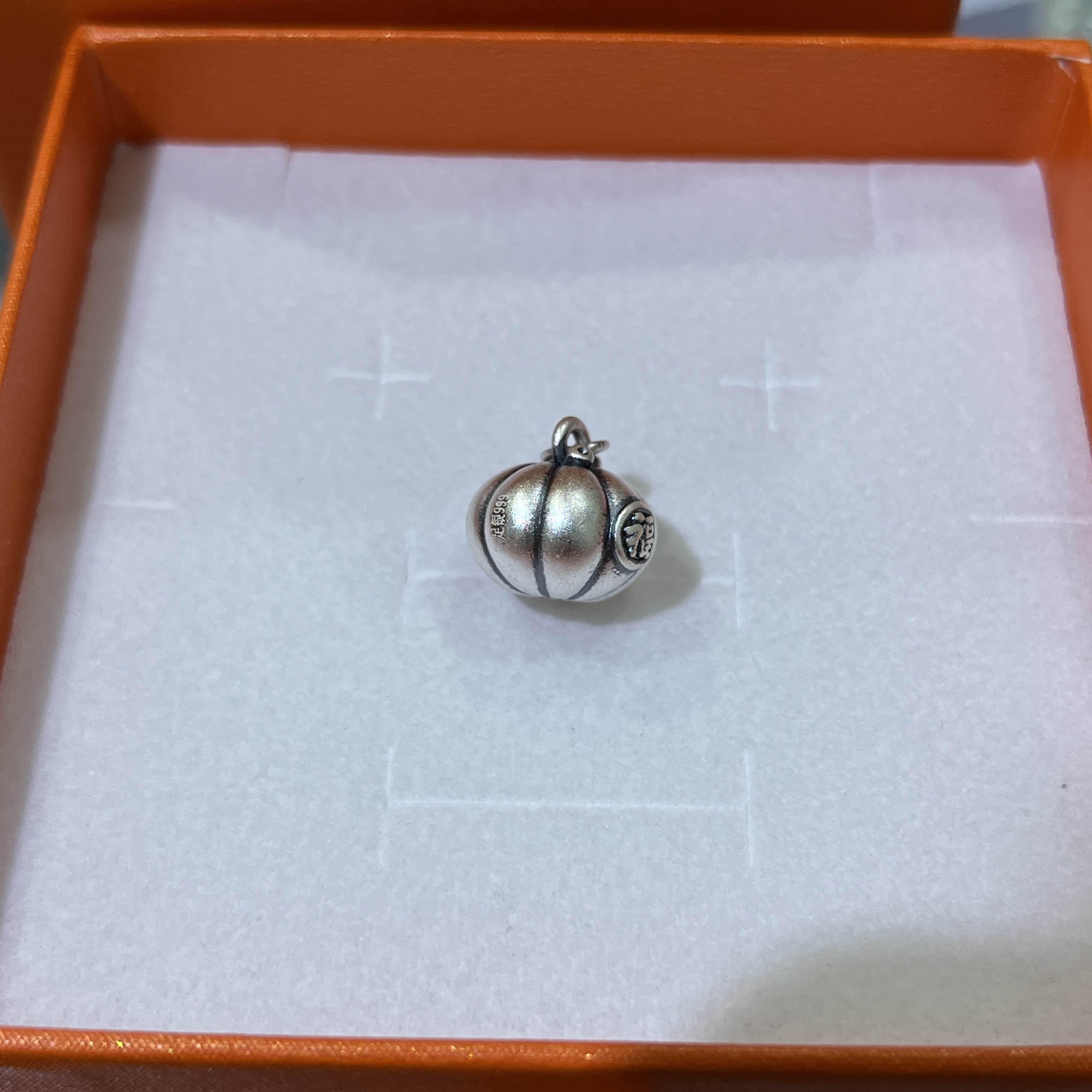 吊坠足银 【七七严选】s999足银多福南瓜吊坠TQ