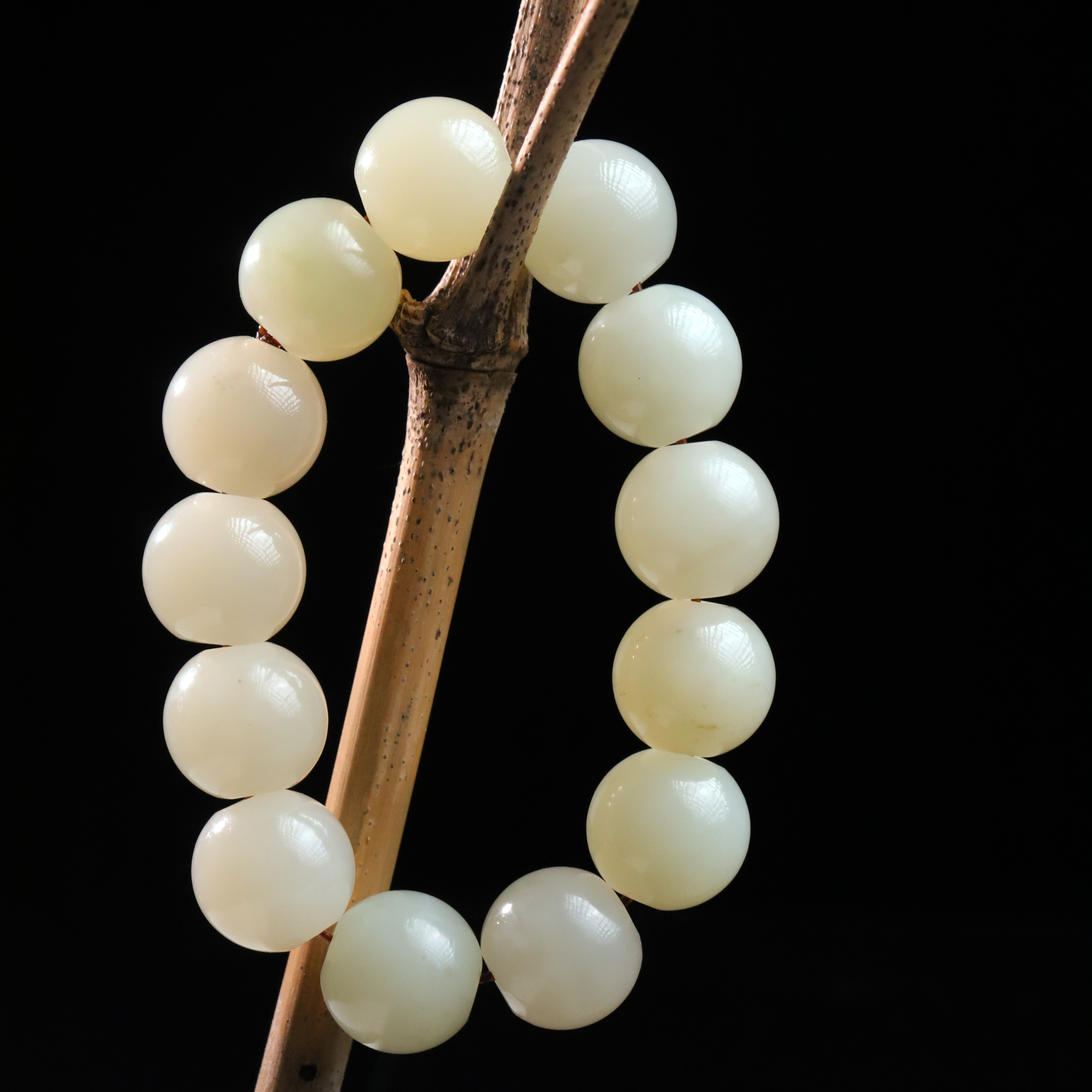 清代和田玉素珠手串-CS