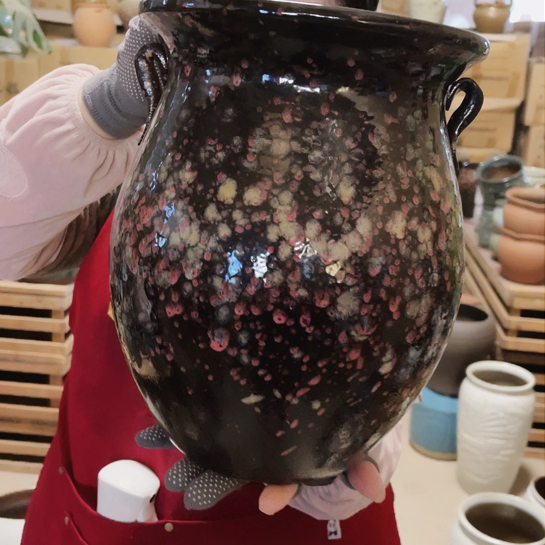 紫砂花盆高度27口径21